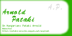 arnold pataki business card